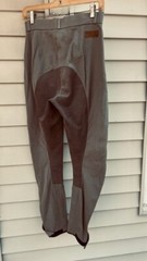 Schoeller*BREECHES Ladies *Sz 26 R Lt. Brown VGC Front Zip Cotton Blend Fullseat