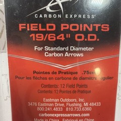 Carbon Express Field Points 19/64” O. D. 100 Gr 12 Field Points