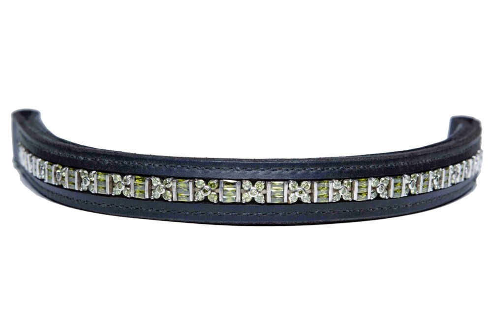 Browband People On Horses Aztec, Olive Green (1) 16″ and (1) 17″ – Straight