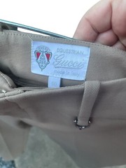 Gucci Equestrian Riding Pants, Legging, Khaki, Size 40, NWT Retail $1000.00
