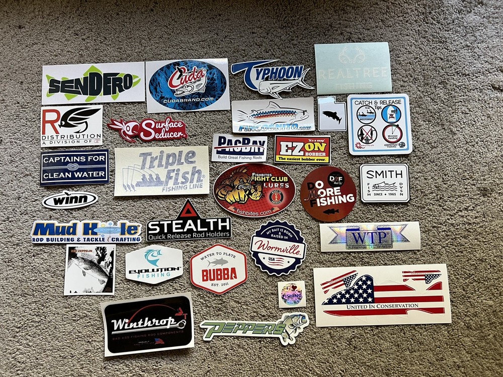 28 Fishing Fish Outdoor #28A STICKERS/Decals Smith Real Tree Cuda Bubba Winn