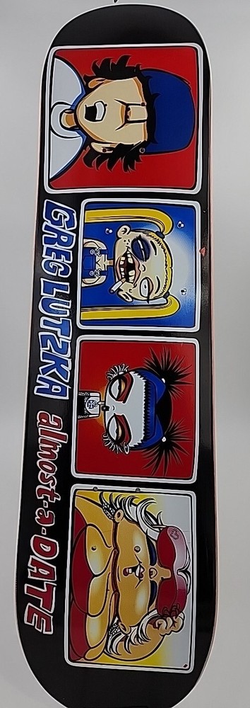 2004 Greg Lutzka «Almost A Date» Almost Skateboard Deck Vintage 7.5×31 inches