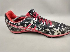 Asics Gun Lap Mens 13 G508Y Cross Freak 2 Black Fiery Red Gray No Spikes Track