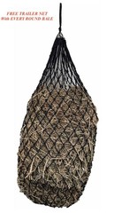 KNOTLESS HEAVYDUTY 4-5mm Thick Round Bale Slow Feed Hay Net (4×5)