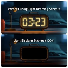 Light Blocking Stickers,2 Sheets Black,100% Blocking(100% Blocking)