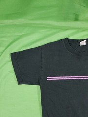 90s Era Santa Cruz Black Youth Sized Skateboard Shirt Lime + Purple 21″x16″ Cali
