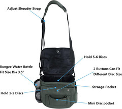 Disc Golf Set- Putter, Mid-Range, Driver, Mini Disc, Towel with Bag