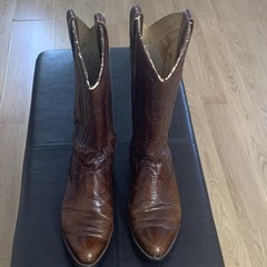 Dan post 6605 Brown Leather Western Cowboy Boots mens US 8/12 D Made in Spain