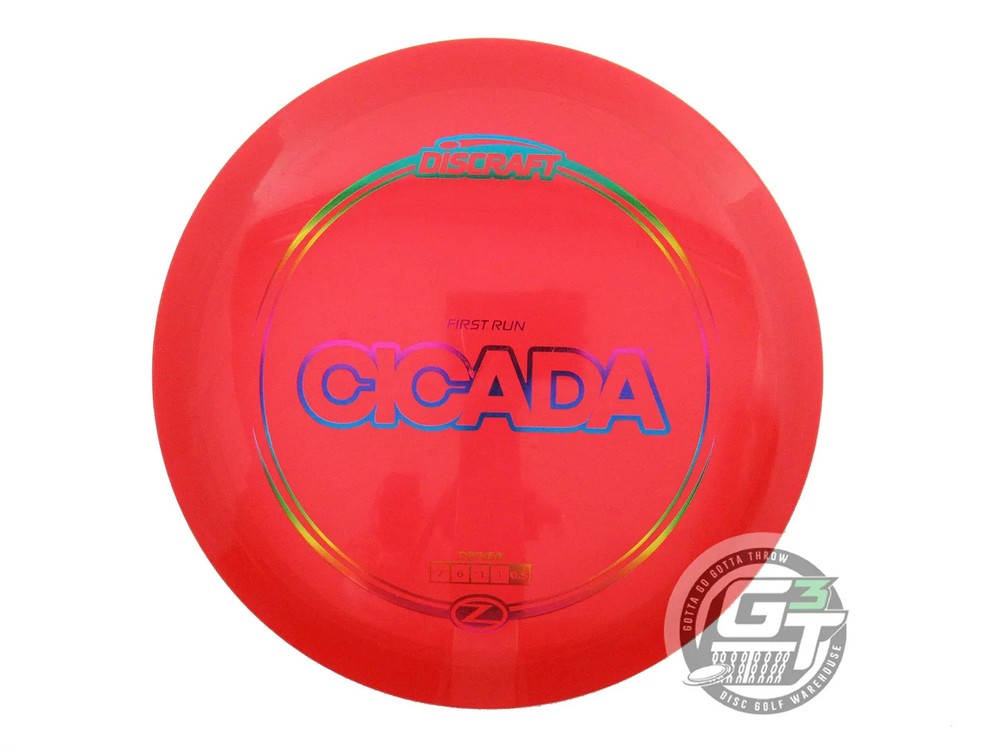 USED Discraft FIRST RUN Z Cicada 170g Red Rainbow Foil Fairway Driver Golf Disc