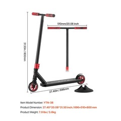 Pro Complete Trick Scooter for Kids Teens Adults Freestyle Street Rider