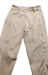 TURNHIER Equestrian khaki Poly Stretch Legging Horse Riding Pants. Ladies M