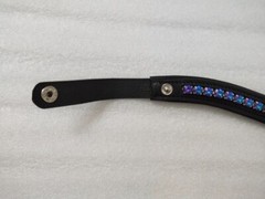 Blue & Purple Effect Crystal snap Browband For Horse Bridle.