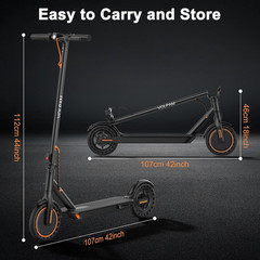 Electric Scooter 350W/500W Motor 8.5–10in Tires 19–22MPH Dual Brake