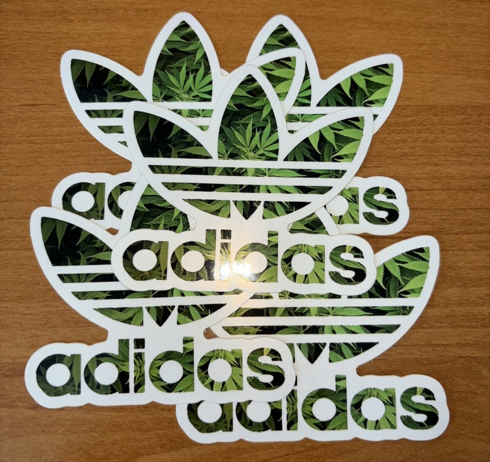 Adidas Sticker Smoke Weed x 5 Sticker Pack (FREE SHIPPING)
