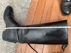 From Spain Equestrian RIDING BOOTS Black Leather Tall Sz Is Estimate 6.5-7