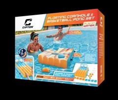 Inflatable Pool Bag Toss Cornhole Game for Outdoor Pools Summer Family Fun NEW