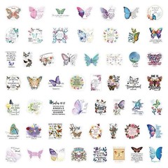 30Pcs Random Aesthetic Butterfly Inspirational Bible Verse Waterproof Stickers