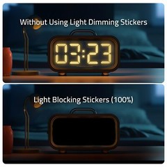 2 hojas de pegatinas de bloqueo de luz LED para cubiertas de LED opacas