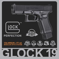 Umarex GLOCK 19 MOS .177 Cal Air Pistol Blowback w/ BBs & 5 CO2 (2255230) Gen 5