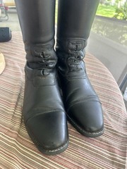 DeNiroBootCo Salento/2 Women’s Tall Riding Boots Black Leather US 38