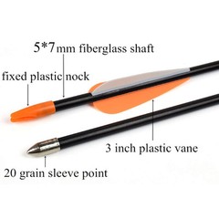 Elong Fiberglass Arrows Archery 26 Inch Target Shooting Practice Safetyglass …