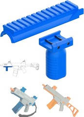 Enhanced Splat R Ball -SUB Grip Accessories for Quick Installation & Gameplay