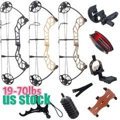 Compound Bow Set 19-70lbs Adjustable Archery Hunting Adult Shooting IBO 320FPS
