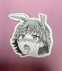black and white lewd waifu stickers #5