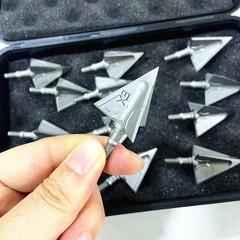 6PCs Archery Hunting 125 Grain Broadheads Steel Tips Arrowheads Crossbow Shoot
