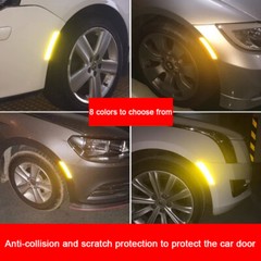 2x Reflective Car Bumper Wheel Eyebrow Fender Sticker Tape Safety Warning Decal