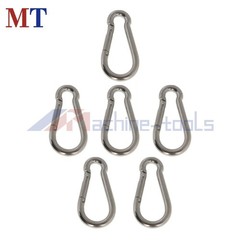12 Pack 264 Lbs Capacity 304 Stainless Steel Spring Snap Hook Carabiner Clips