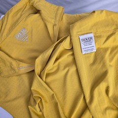 Dover Saddlery CoolBlast Sleeveless Goldenrod 1/4 Zip Shirt Medium SunShirt Golf