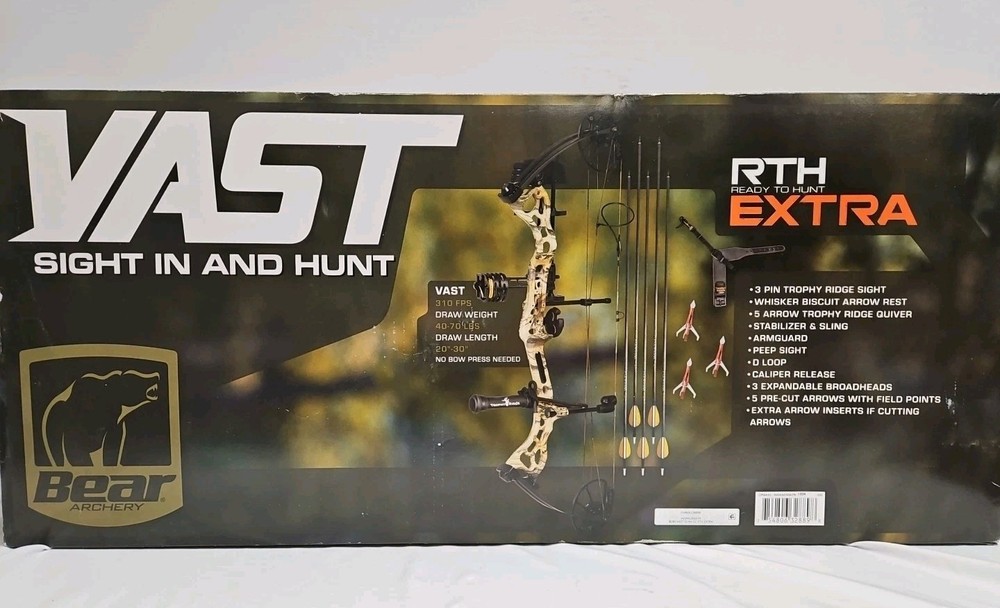 NEW Bear Archery Vast Right Hand Compound Bow- God’s Country Color (AV04A2X0A7R)