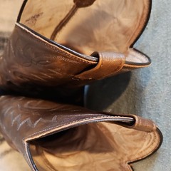 Dan Post Brown Leather Vintage Western Cowboy Boots Mens Size 9 RARE!