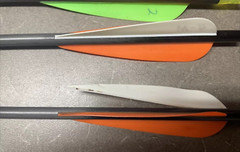 9-Mixed Used Carbon Shafts-28” Some Need Fletchings & Inserts See Pics