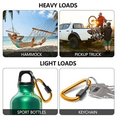 8 Pack 3 Inch Locking Carabiner Clips D Ring Spring Snap Keychain Hook for Leash