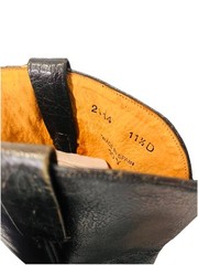 Cowboy Boots For Men Elegant Black Textured Leather Made In Spain 11 1/2D