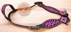 Western Leather Tack Set For Horse | Pink Cheetah Pony Tack Set