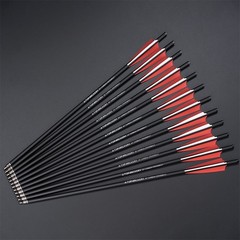 24X 20 inch Archery Hunting Carbon Crossbow Bolts Half Moon Nock OD 8.8mm Arrows