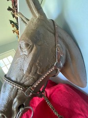 Vintage Buckstitched Leather Halter & Matching Lead FREE SHIPPING