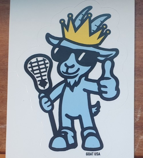 🐐 GOAT USA STICKER – CHACK & LACROSSE STICK GOAT – FREE SHIPPING – New!