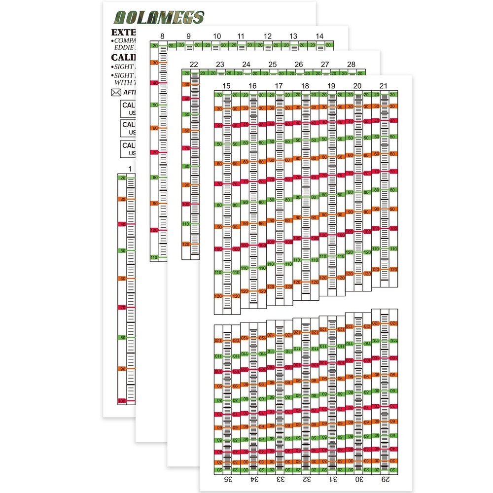 Extended Range Archery Sight Tape, Sight from 20 to 120 Yards, Bow Sight Tape…