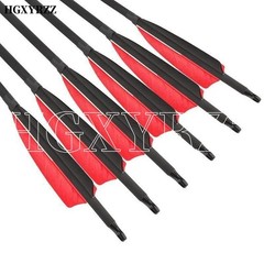 Carbon Arrows 30″ 4″ Feather Archery Arrows Compound Bow Recurve Bow Hunting