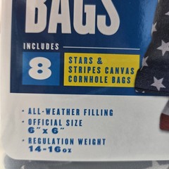 8 Pk Cornhole Bags Patriotic Stars & Stripes Triumph Sports Regulation Size