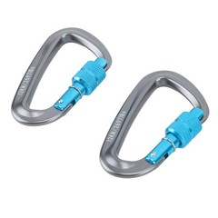2PCS Compact Locking Carabiners For Outdoor Activities D Shape Popular