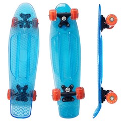 Complete 22″ mini cruiser Skateboard w/ 2 LED Light Up Wheels for Beginners Kids