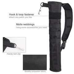 Archery Back Arrow Quiver, Dual Use Foldable Hip Bag, Molle System, Black 3.5in