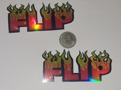 Inspired By FLiP (Lot Of 2) Vinyl Laminated Stickers Skater Surfer