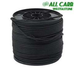 1/4in×500ft Nylon Solid Braid Rope High UV Abrasion Resistance Industrial Black