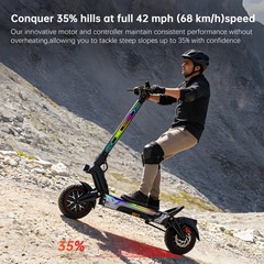 2000W*2 Dual Motors 1300Wh Electric Scooter 11″ Folding EScooter 42MPH For Adult